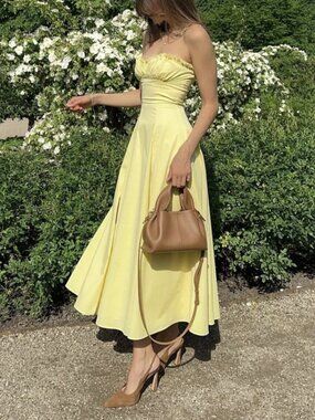 denim blue business dress maxi Azure Grace Denim Maxi Dress 14 / 56